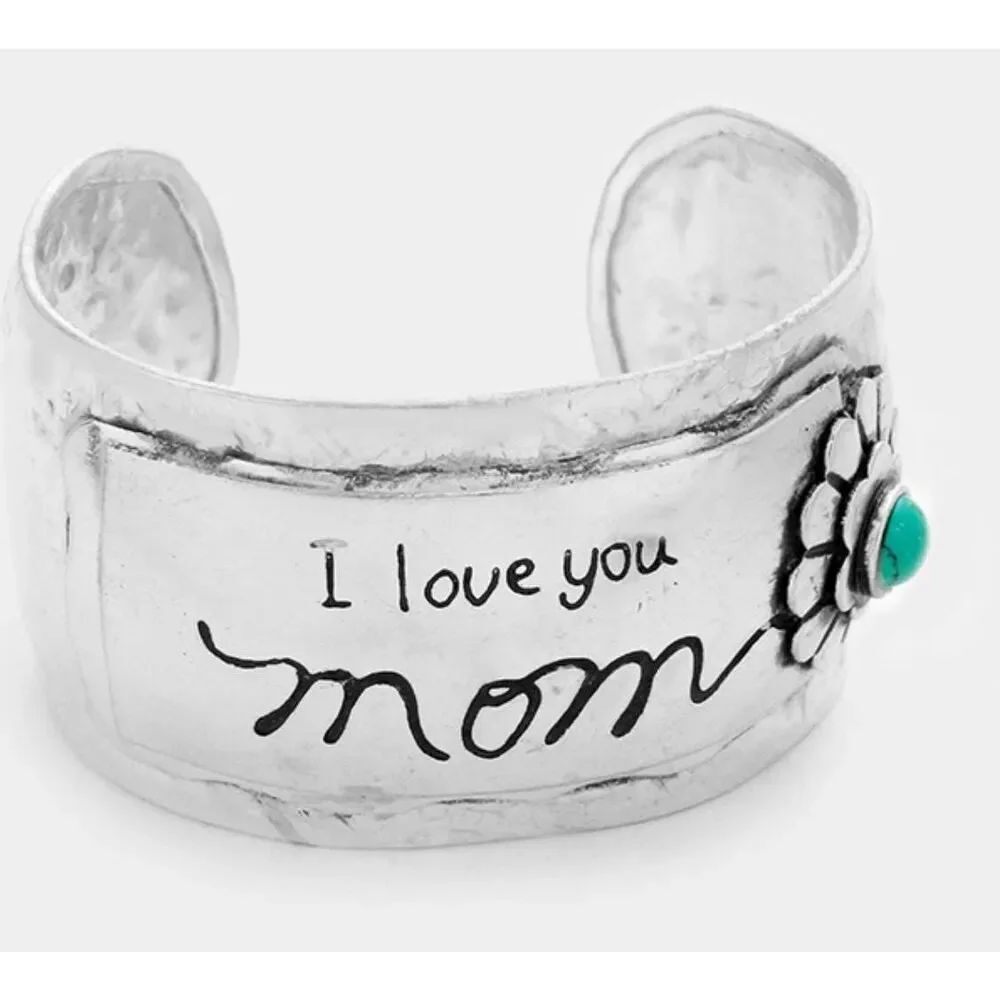 Brand New Womens Boutique Hammered Finish Like a Girl Cuff Bracelet